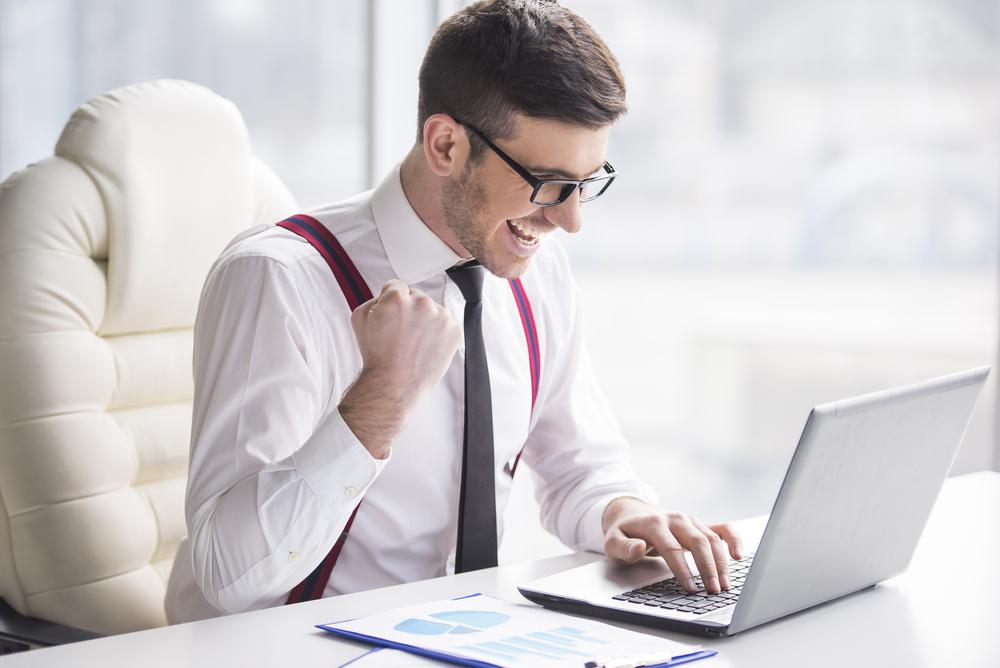 excited businessman